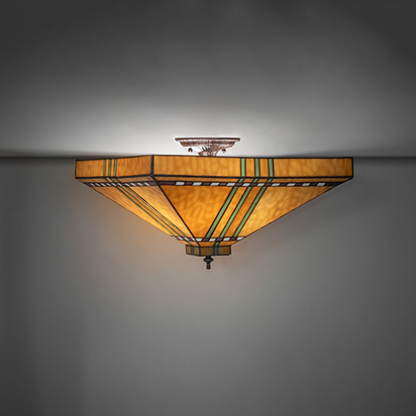 17” Square Prairie Corn Flush Mount Light