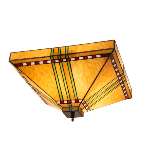 17” Square Prairie Corn Flush Mount Light