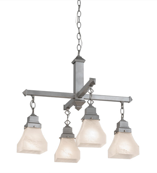 24" Wide Bungalow 4 Light Chandelier