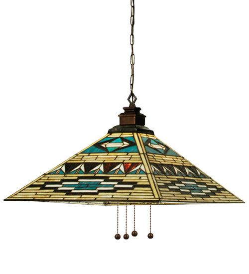 17” Square Valencia Mission Pendant Light