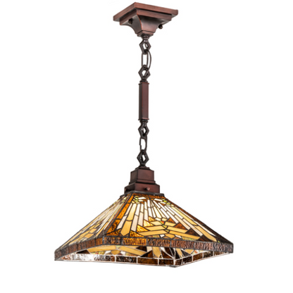 14” Square Nuevo Mission Pendant Light