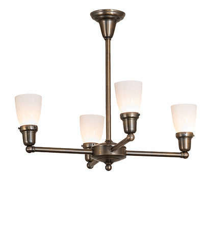 27" Wide Revival Oyster Bay Goblet 4 Light Chandelier - 24" Height