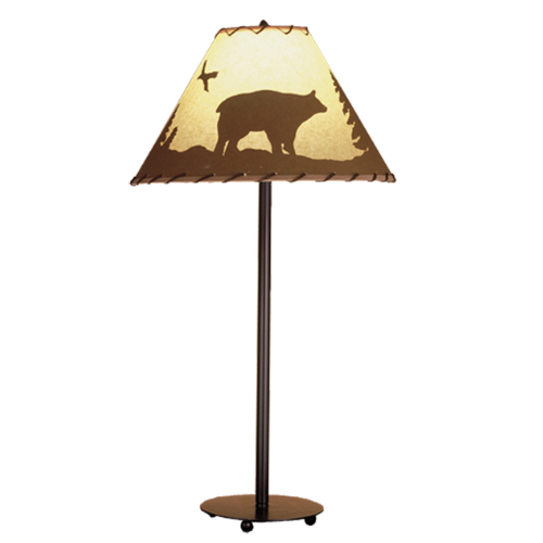 29” Tall Bear in the Woods Table Lamp