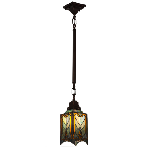 5.5" Wide Square Cottage Mission Pendant Light