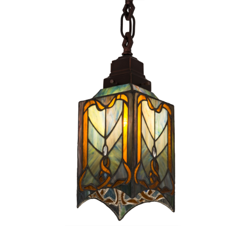 5.5" Wide Square Cottage Mission Pendant Light