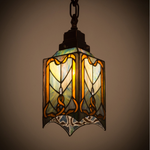 5.5" Wide Square Cottage Mission Pendant Light