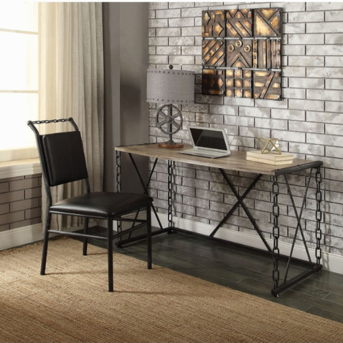 Industrial Rustic Chain Leg Writing Desk