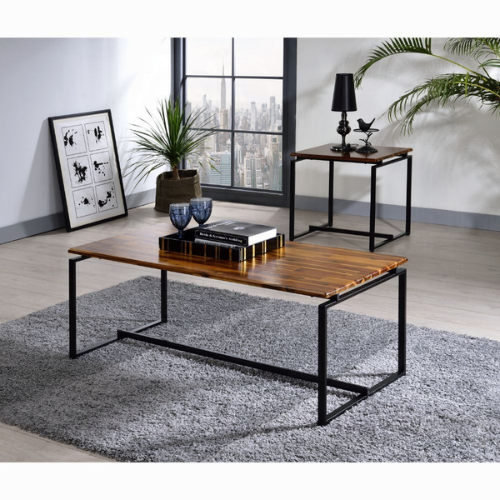 3-Piece Modern Industrial Coffee & End Table Set