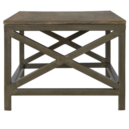 Rectangular Industrial Cross Coffee Table