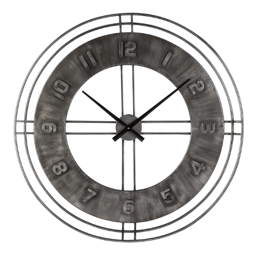 36" Industrial Round Roman Numerals Wall Clock