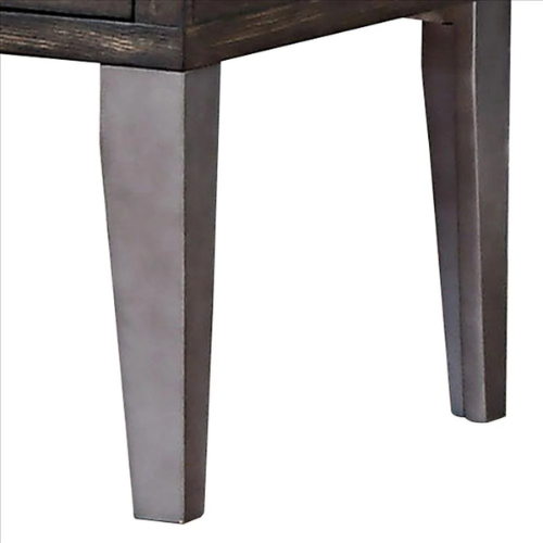 24” Tall Industrial Brown End Table