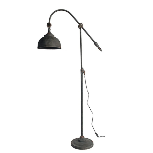 66.5" Tall Adjustable Industrial Floor Lamp - Antique Black