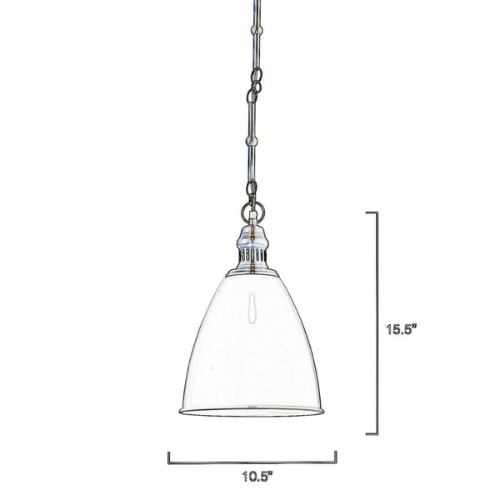 10.5” Dome Pendant Chandelier – White Lacquer