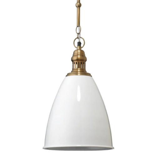 10.5” Dome Pendant Chandelier – White Lacquer