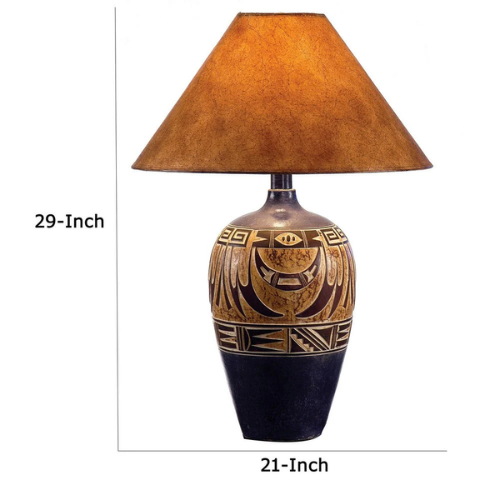 29" Tall Iva Southwestern Table Lamp - Espresso Brown