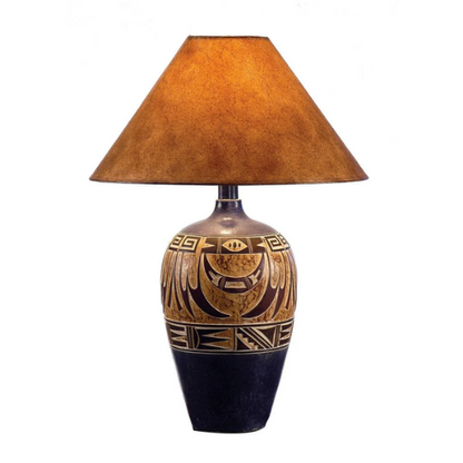 29" Tall Iva Southwestern Table Lamp - Espresso Brown