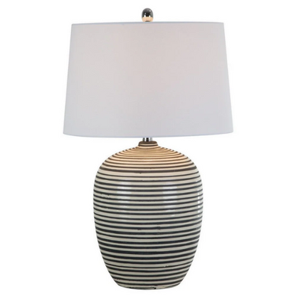 28” Tall Ceramic Beige Taupe Table Lamp