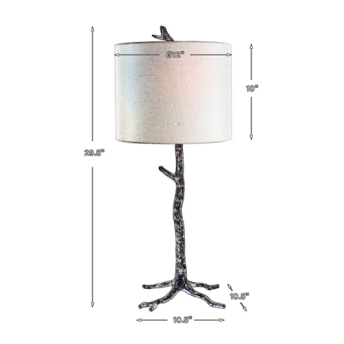 29.5" Tall Tree Table Lamp - Gold/White