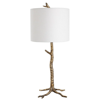 29.5" Tall Tree Table Lamp - Gold/White