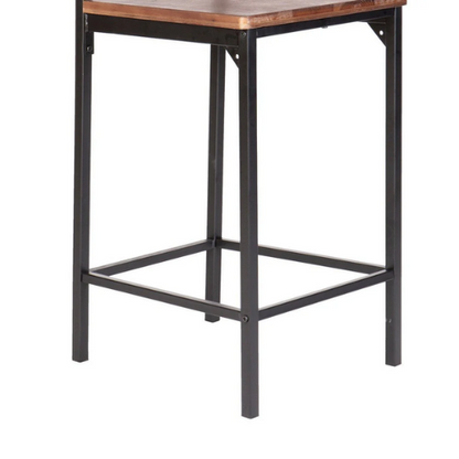 Rustic Industrial Counter Height Bar Stool – Seat Height 25"