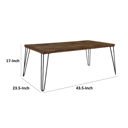 44” Industrial Rustic Cocktail Coffee Table