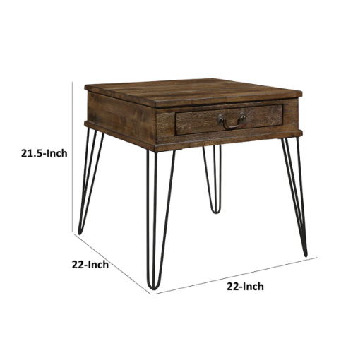 Rustic Industrial Modern End Table