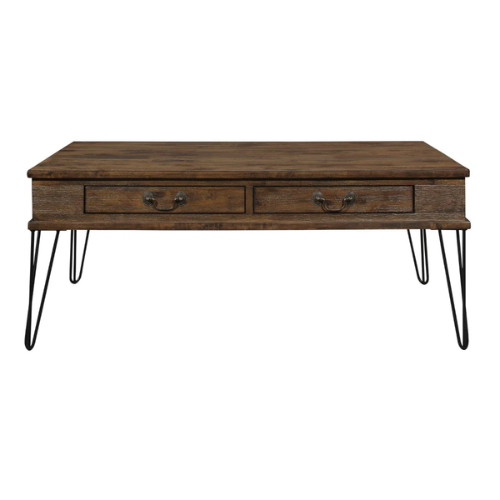 Rustic Industrial Modern Cocktail Coffee Table – Rectangle