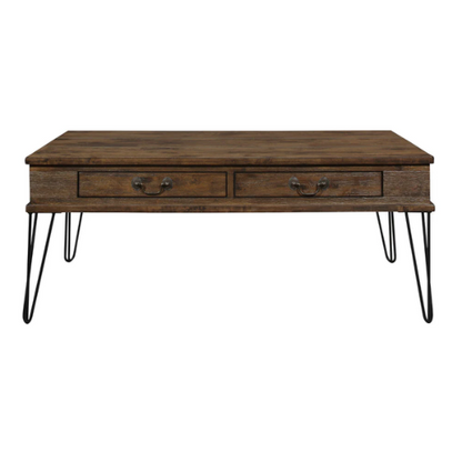 Rustic Industrial Modern Cocktail Coffee Table – Rectangle