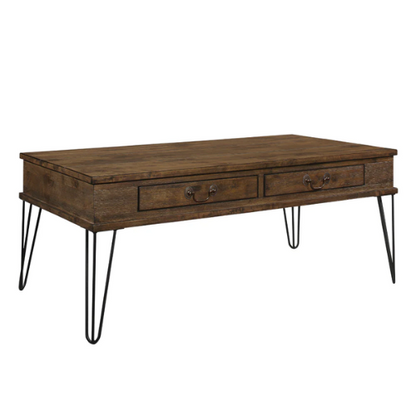 Rustic Industrial Modern Cocktail Coffee Table – Rectangle