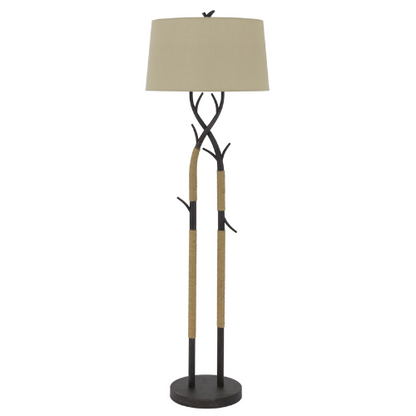 60" Tall Pecos Metal Tree w/Rope Floor Lamp