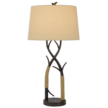 32" Tall Pecos Metal Tree w/Rope Table Lamp