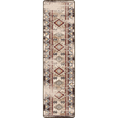 Bow Strings Distressed Rug - Brown