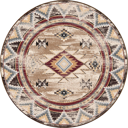 Bow Strings Distressed Rug - Brown