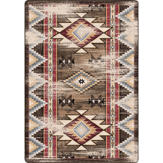 Bow Strings Distressed Rug - Brown