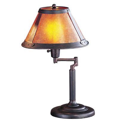 18" Tall Vintage Rustic Swing Arm Table Lamp