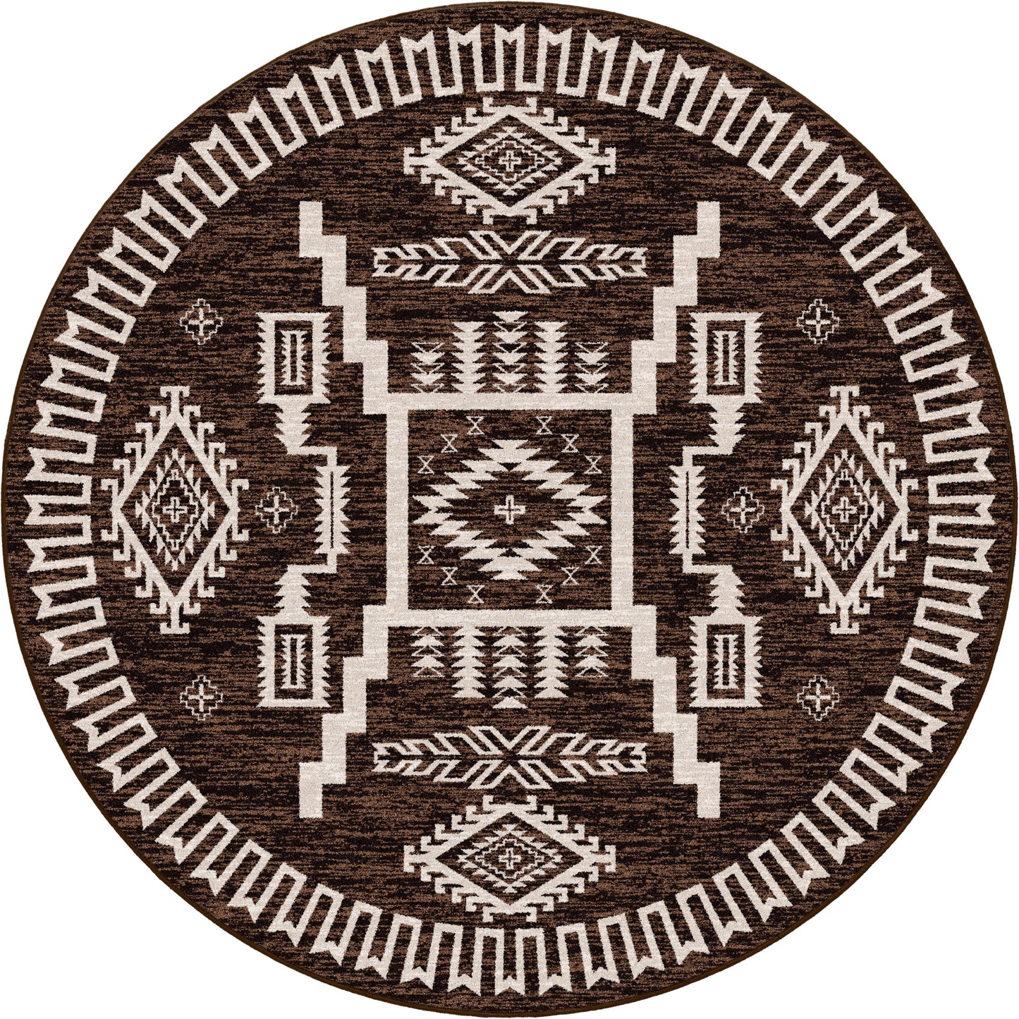 Southwest Cloudburst Rug - Chocolate