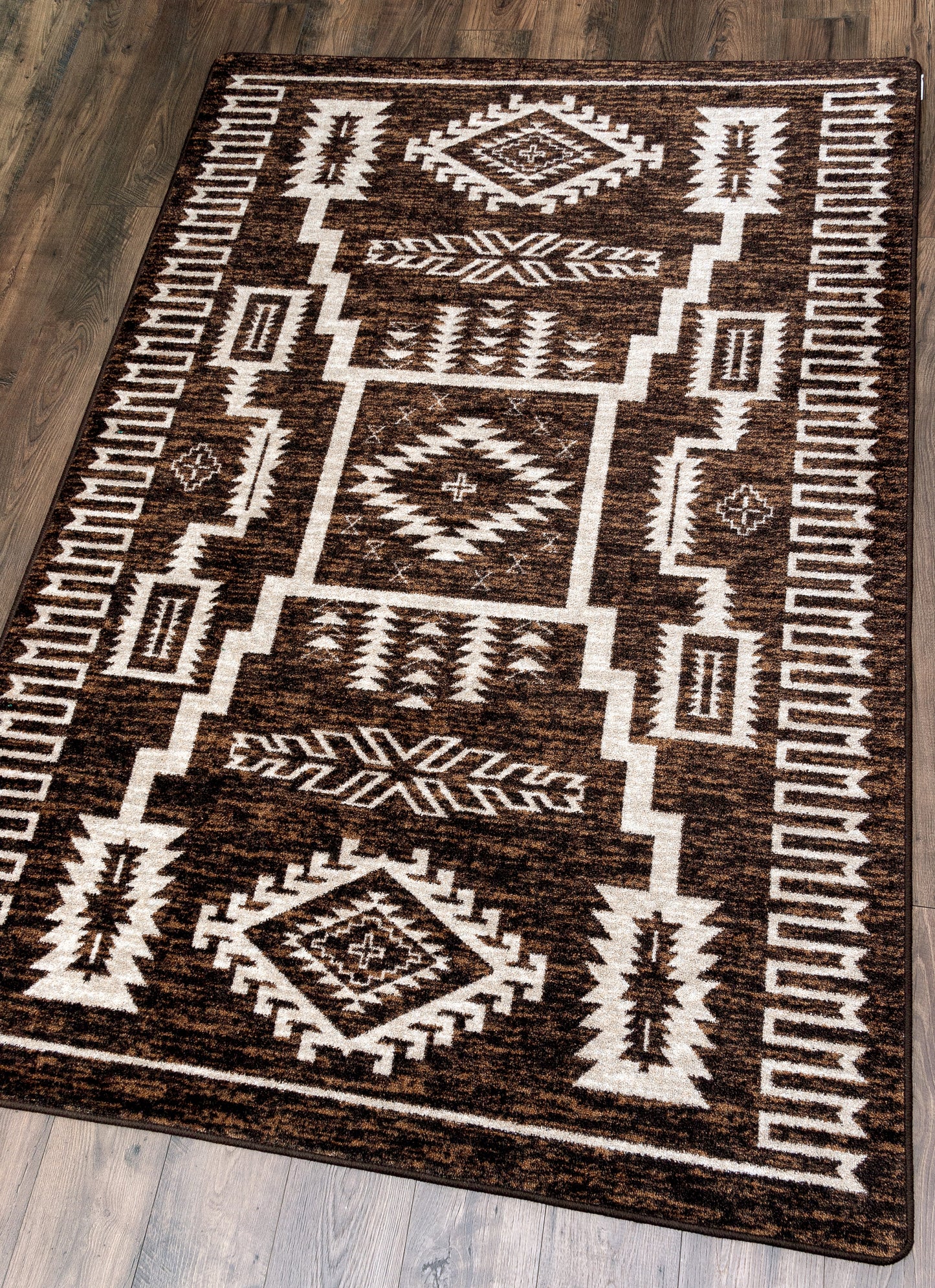 Southwest Cloudburst Rug - Chocolate