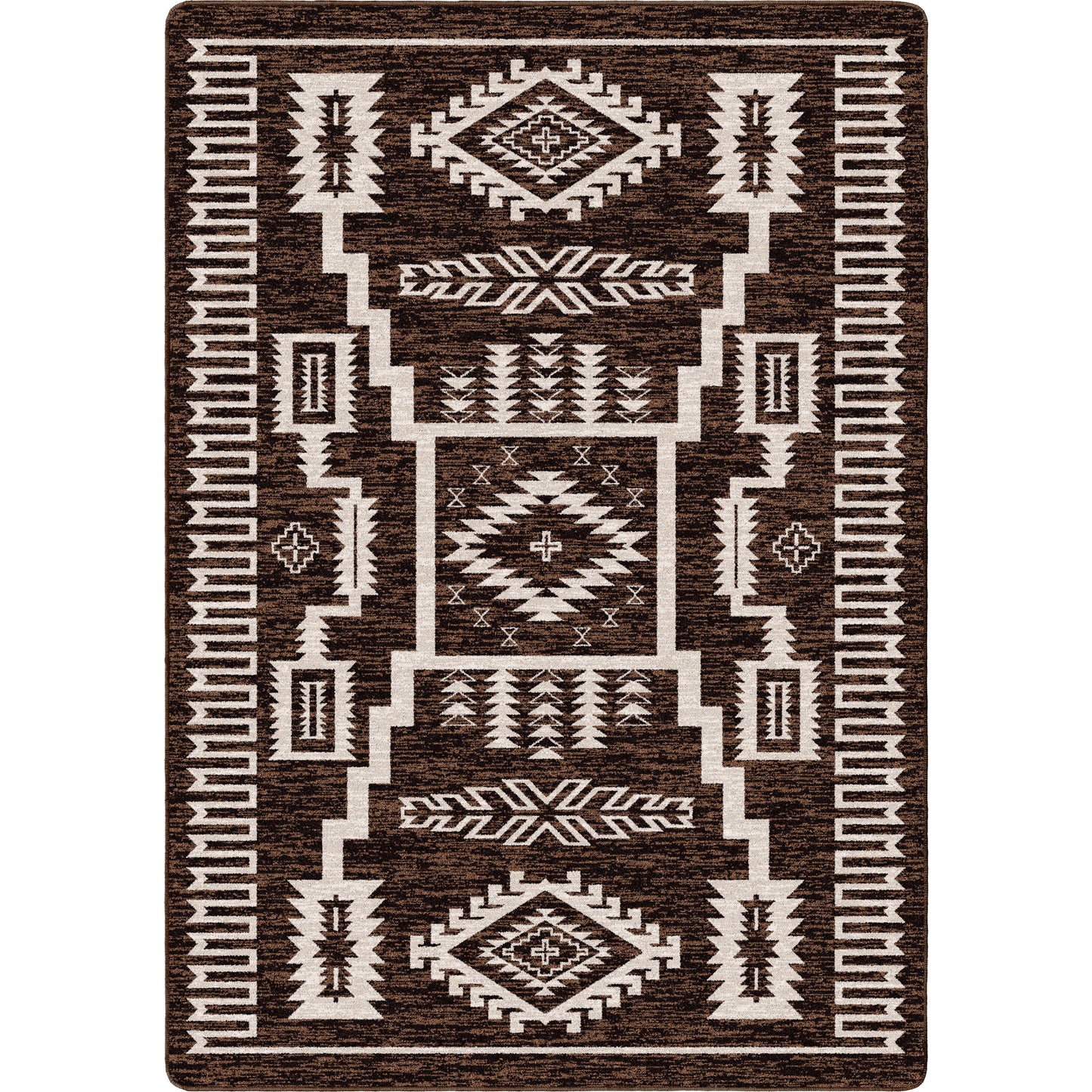 Southwest Cloudburst Rug - Chocolate