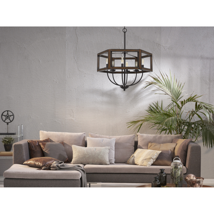 24" Wide Renton Hexagon 6 Light Chandelier