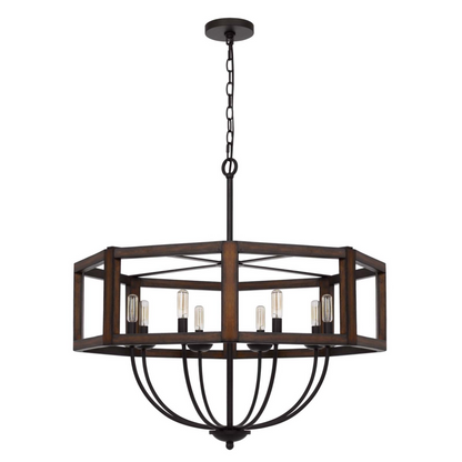 30" Wide Renton Hexagon 8 Light Chandelier