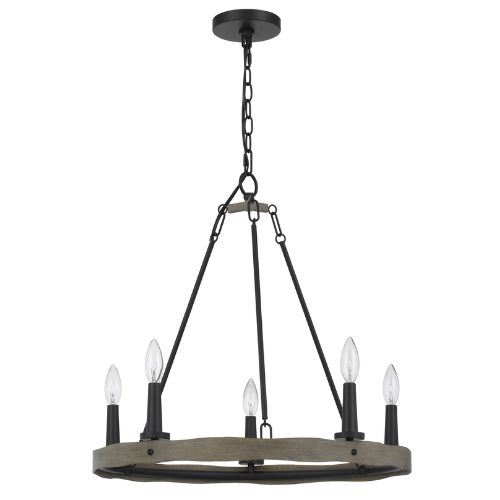 23” Wide Maidstone 5 Light Wheel Chandelier