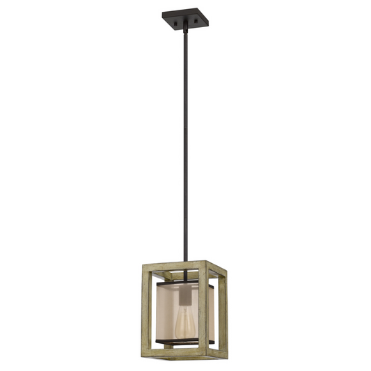 8" Square Palencia Organza Pendant Light