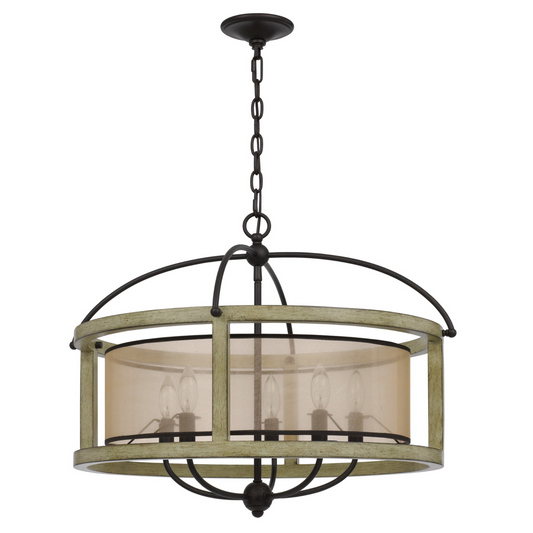 26" Round Palencia Organza Pendant Chandelier