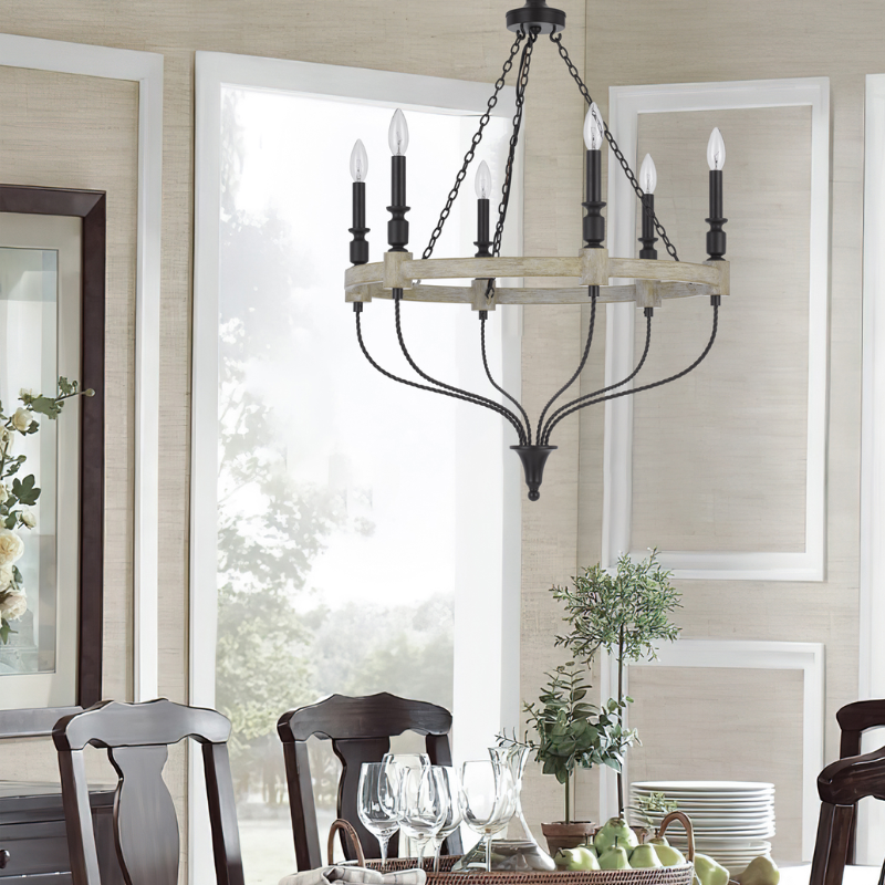 26” Wide Grove 6 Light Chandelier