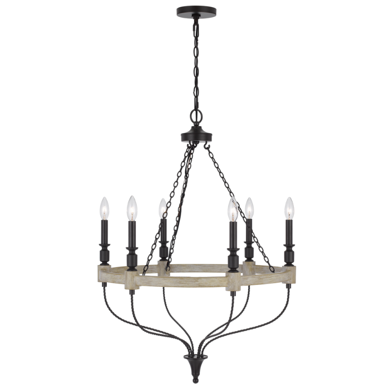 26” Wide Grove 6 Light Chandelier