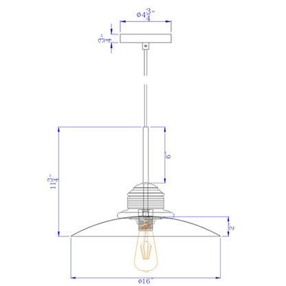 16” Wide Mineola Pendant Light