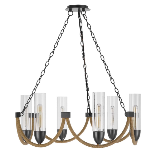 30" Wide Argyle 6 Light Candelabra Chandelier