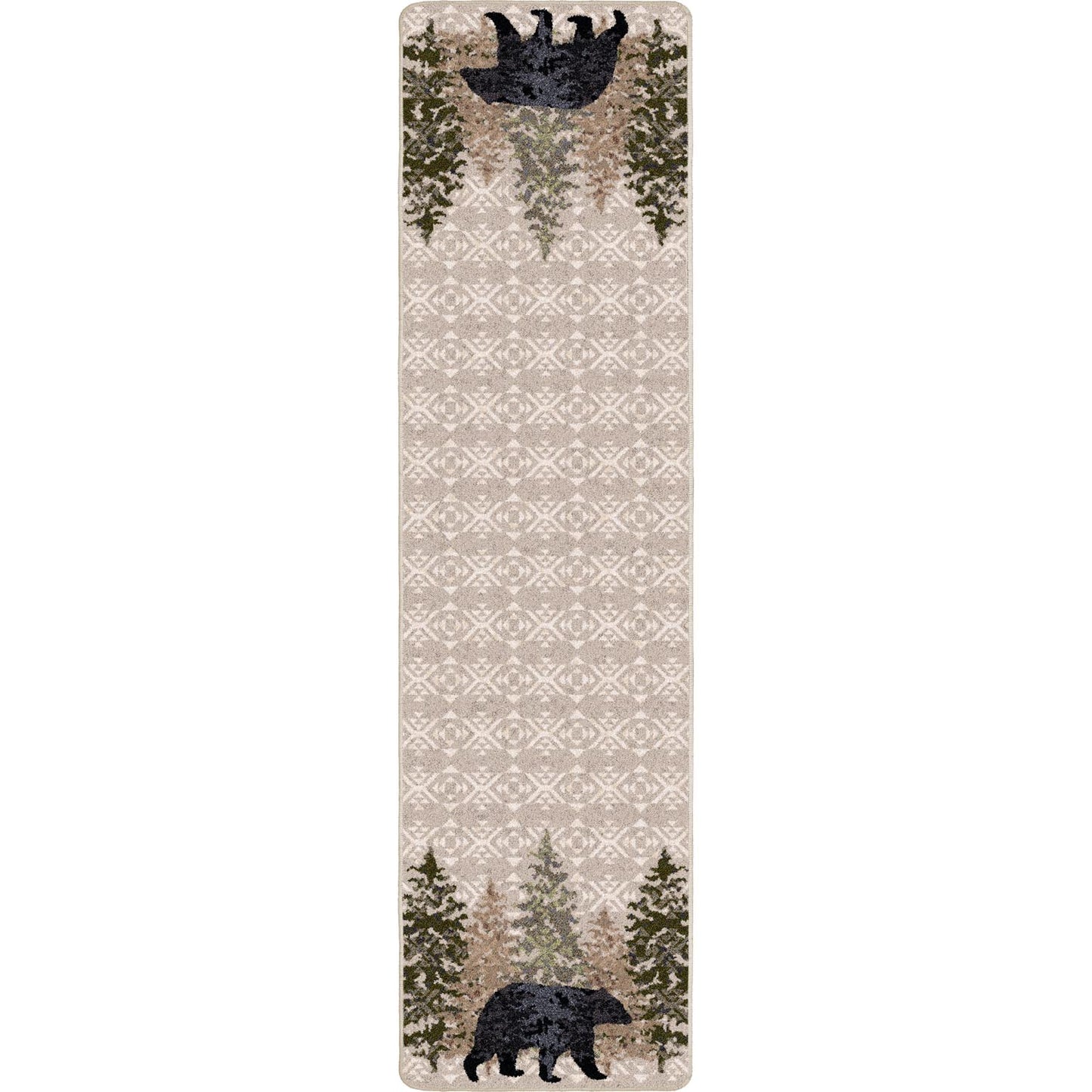 High Point Bear Cabin Rug - Stone