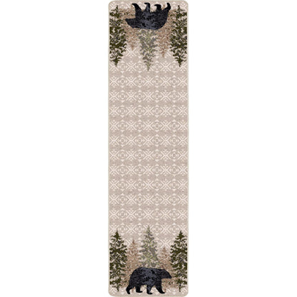 High Point Bear Cabin Rug - Stone