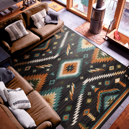 Interlaced Horizon Lodge Rug - Gem